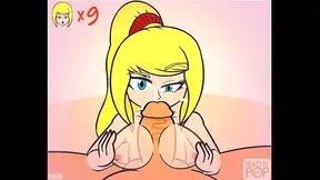 Zero Suit Samus Gets Naughty in Super Smash Titans Blowjob Scene