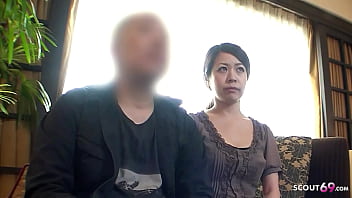 Cuckold Husband watch while his Japanese Mature Wife Fuck by Stranger