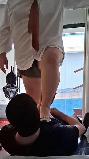 Big Boss Giving Punishment to His Employee