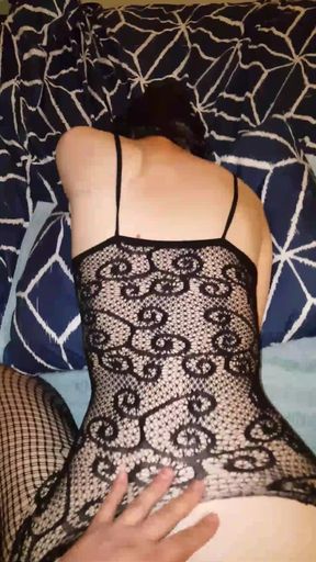 Kate in Fishnets Ass to Mouth and Cum