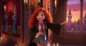 POV One Full Week With Stunning Slim Curly Fiery Ginger Girl At Magical University In Vibrant 3D Cartoon Style