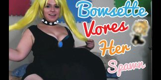 Bowsette Vores Her Spawn (Same Size Vore)
