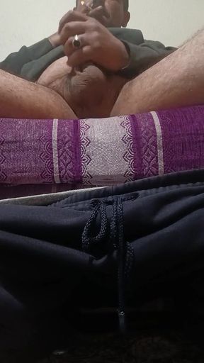 He Masturbates in the Living Room and Cums Wonderfully.