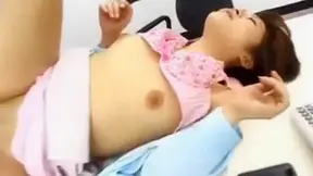 Rina Katsura's Hot Office Fuck! Uncensored Cunnilingus Shaved Paipan Lingerie Scene