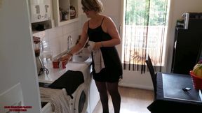 | hot 40 years more sexy MILF cougar alone with the stepson