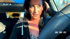 Kandy Makes Luna Moan and Cum Hard in her Car