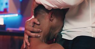 Missed flight leads to BBC fucking with a horny hunk