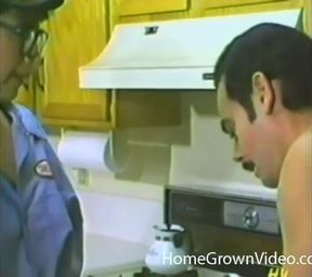 A female plumber unblocks more than just the sink