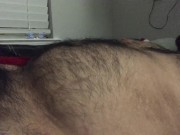 Belly inflation J/O after pizza stuffing