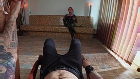 sabien demonia dominates me in front of my cuckold husband