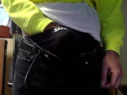 Construction worker shows off cock for me to suck on webcam