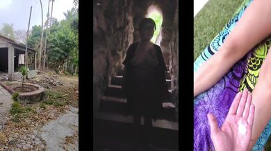 Some friends invited us to a nudity party and Riva took a massage nude