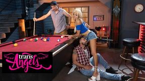 Lola Morena sucks Dominic Pacifico's massive cock&#x1F346; in cowboy fashion on a pool table