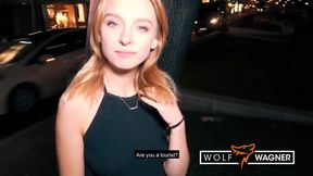 Exciting Outdoor Encounter with a Horny Blonde in a Hotel Room