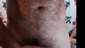 Muscular Bear Jerks then Inserts His Manhood in His Smooth Partner