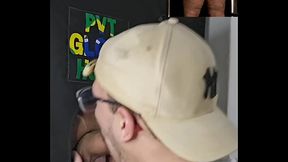 Grand&atilde_o dotado uncut veio gozar no GH e gemeu muito gostoso na minha mamada!!!