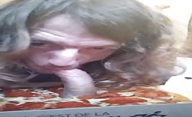 Sucking str8 Twink through a pizza box