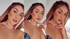 Seductive Brunette Gets Pleasure While Gently Fingering Her Wet Pussy