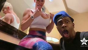 Naughty MILF Kayden Cole satisfies her sexual needs with the help of this male's big black cock.