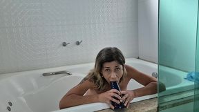 horny milf anal fisting and stretching her ass with a big huge cone