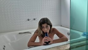 horny milf anal fisting and stretching her ass with a big huge cone