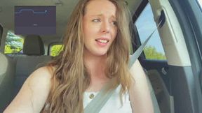 Lush Babe Has Orgasms Galore with Sex Toys in Drive-Thru