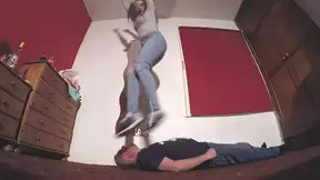 Jumping Stomping Trampling In Sneakers FLOOR CAM
