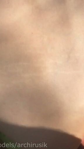 Twink in cum in public on a hot day!   Clip 2