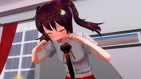 Crimson-Haired Futanari Dominated by Busty Succubus in Steamy Showdown