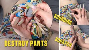 Destroying Underwear, Scratching The Penis With Long, Natural Fingernails | LINH'S LONG NAIL | CRAZY ABOUT LONG AND NATURAL NAILS