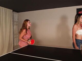 Afternoon of pin pong with Sara Golden-haired ends with 3some, whilst my boyfriend is not there