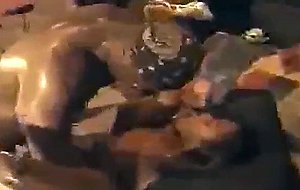 Closeup on the scene of torri flame