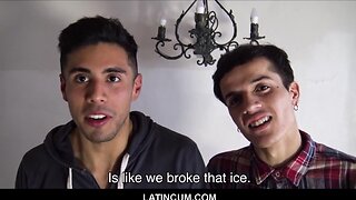 Passionate latino jock and twink threesome: paid for anal fun and barebacking by filmmaker pov