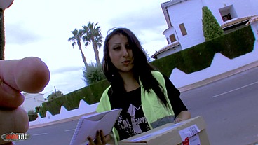 Hard fuck in the office with Aileene Dacosta, gorgeous young French Arab