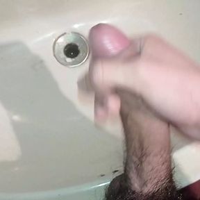 Man With Big Cock Masturbating Until He Gets Full Of Cum