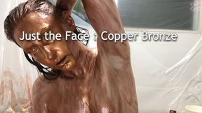 Just the Face: Copper Poured in Eyes and Mouth