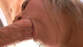 Bitchie brunette whore Kiera King gives stout deepthroat and gets banged