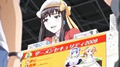 Kaihatsu Zanmai, the hot Japanese babe, gets her huge tits creamed in a steamy hentai sex movie