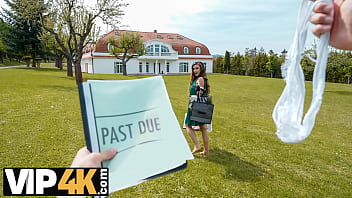 Seductive Euro beauty pays off her debt with a sloppy blowjob