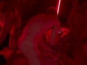 3 devils and a cocky guy arranged a gangbang in an abandoned