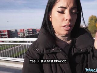 Public Agent Petite Latin Babe Brunette hair Hair With A Wonderful-Looking Big Butt Playing With A Big Chubby Shlong