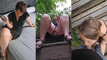 Je voulais me caresser dans les bois mais je me suis retrouver a sucer un ...