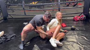 Anal Threesome with Double Penetration with the Gym Slut Chloe Chevalier, a Horny Blonde Thst Love Dicks.