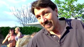 Blonde Outdoor Gangbang DP Threesome Fuck Fest