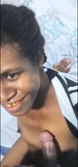 PNG naughty bitch sucks and fucks doggy style