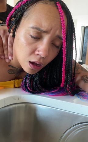 She Came Into My House with No Cash Was Being a Clumsy and Broke My Glass Now She Has to Pay up with That Ass