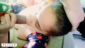 LIGHT BROWN HUGE NIPPLES Ebony Sucking Big Dick Swallowing Cum From Bbc