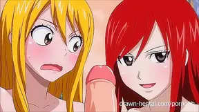 Natsu Sparks Wild Desires in Steamy Threesome with Erza Lucy