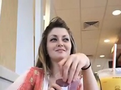 Teen Girl Being Naughty At McDonalds