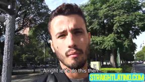 Hairy bearded guy Guerro agrees to taste my salty boner for cash